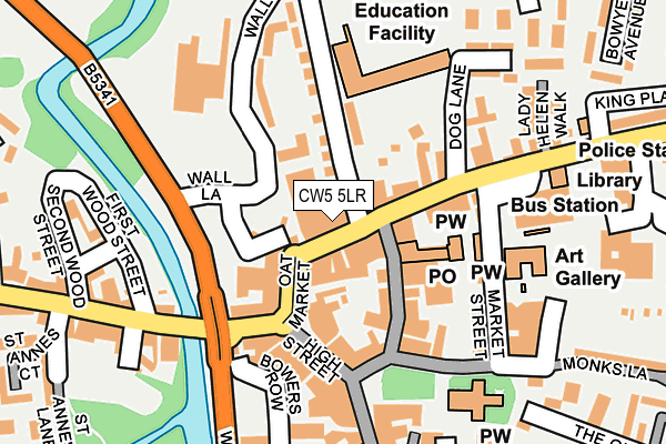 CW5 5LR map - OS OpenMap – Local (Ordnance Survey)