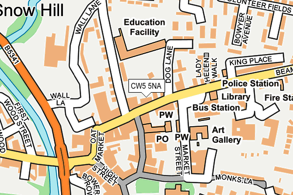 Map of BENCH BAR LTD at local scale