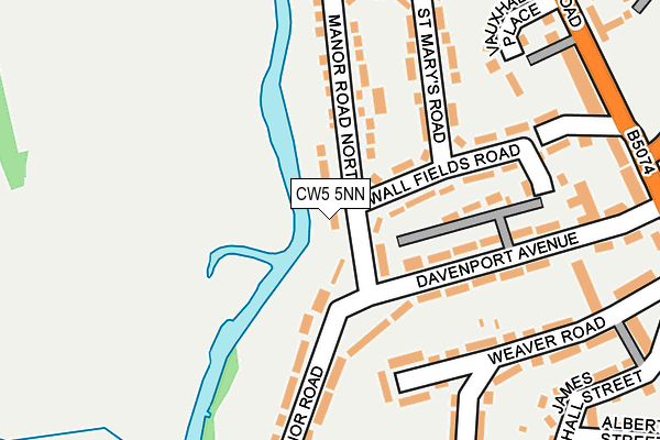 CW5 5NN map - OS OpenMap – Local (Ordnance Survey)