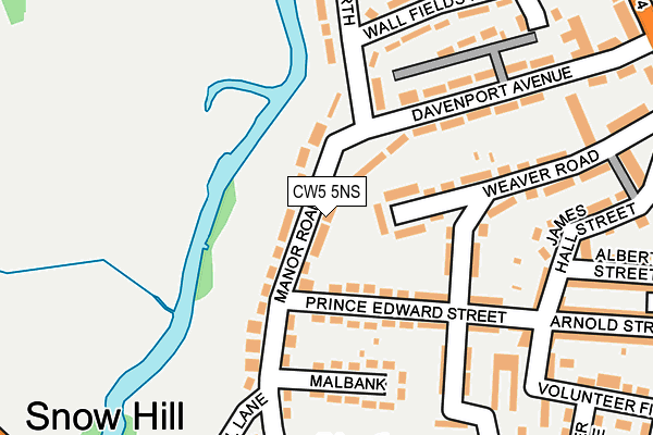 CW5 5NS map - OS OpenMap – Local (Ordnance Survey)