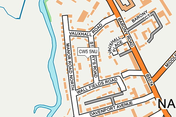 CW5 5NU map - OS OpenMap – Local (Ordnance Survey)
