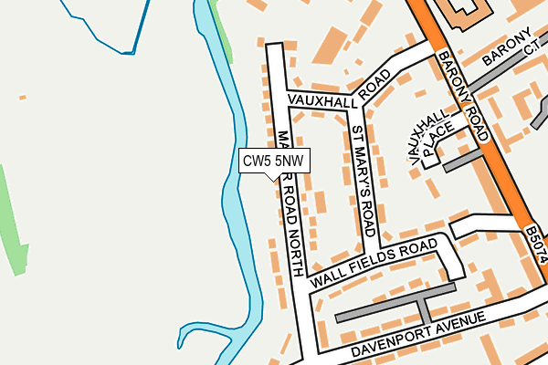 CW5 5NW map - OS OpenMap – Local (Ordnance Survey)