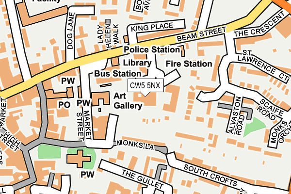 CW5 5NX map - OS OpenMap – Local (Ordnance Survey)