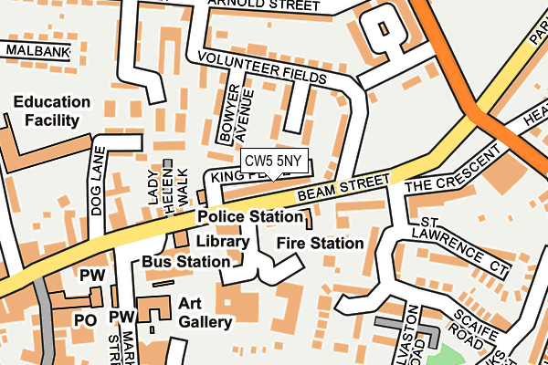 CW5 5NY map - OS OpenMap – Local (Ordnance Survey)