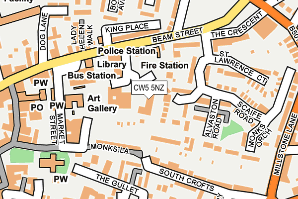 CW5 5NZ map - OS OpenMap – Local (Ordnance Survey)
