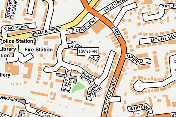 CW5 5PB map - OS OpenMap – Local (Ordnance Survey)