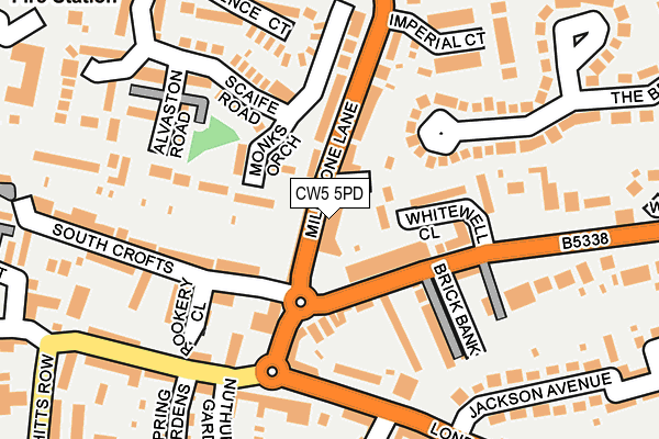 CW5 5PD map - OS OpenMap – Local (Ordnance Survey)