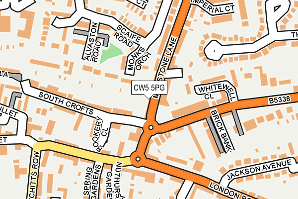 CW5 5PG map - OS OpenMap – Local (Ordnance Survey)