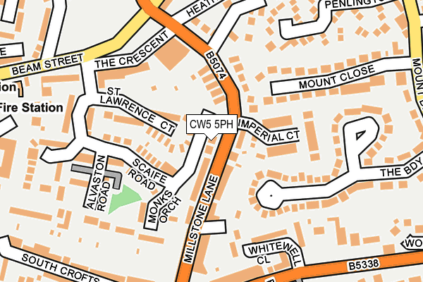 CW5 5PH map - OS OpenMap – Local (Ordnance Survey)