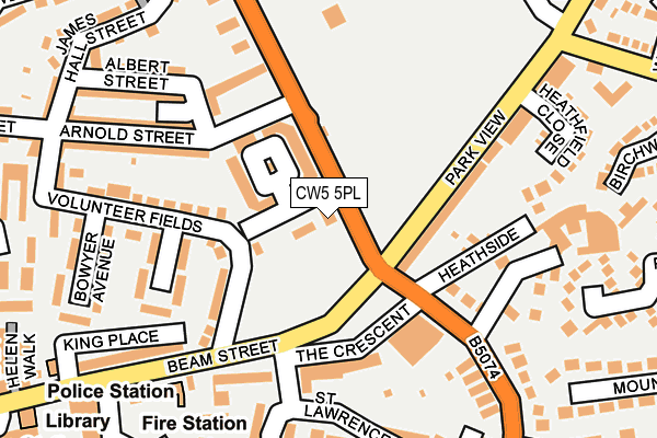 CW5 5PL map - OS OpenMap – Local (Ordnance Survey)