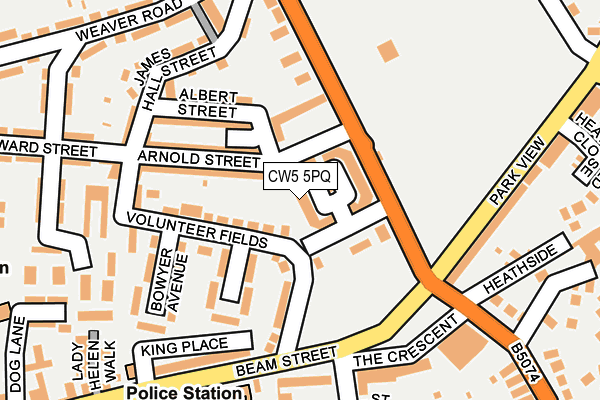 CW5 5PQ map - OS OpenMap – Local (Ordnance Survey)