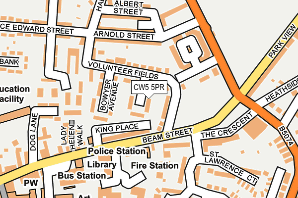 CW5 5PR map - OS OpenMap – Local (Ordnance Survey)