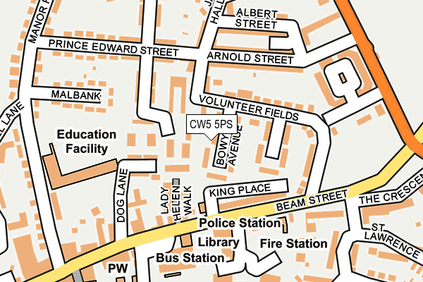 CW5 5PS map - OS OpenMap – Local (Ordnance Survey)
