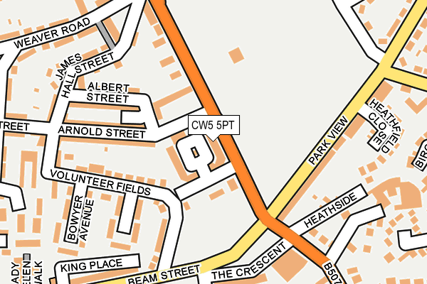 CW5 5PT map - OS OpenMap – Local (Ordnance Survey)