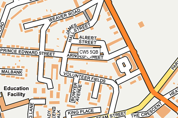 CW5 5QB map - OS OpenMap – Local (Ordnance Survey)