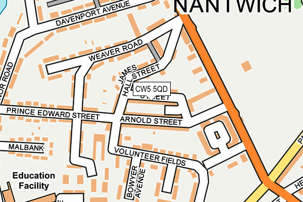 CW5 5QD map - OS OpenMap – Local (Ordnance Survey)