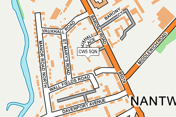 CW5 5QN map - OS OpenMap – Local (Ordnance Survey)