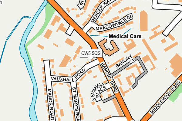 CW5 5QS map - OS OpenMap – Local (Ordnance Survey)