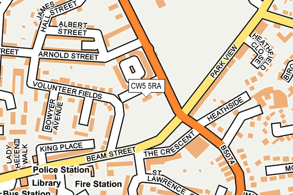 CW5 5RA map - OS OpenMap – Local (Ordnance Survey)