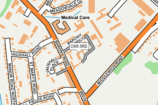 CW5 5RD map - OS OpenMap – Local (Ordnance Survey)