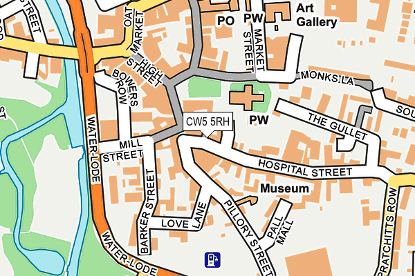 CW5 5RH map - OS OpenMap – Local (Ordnance Survey)