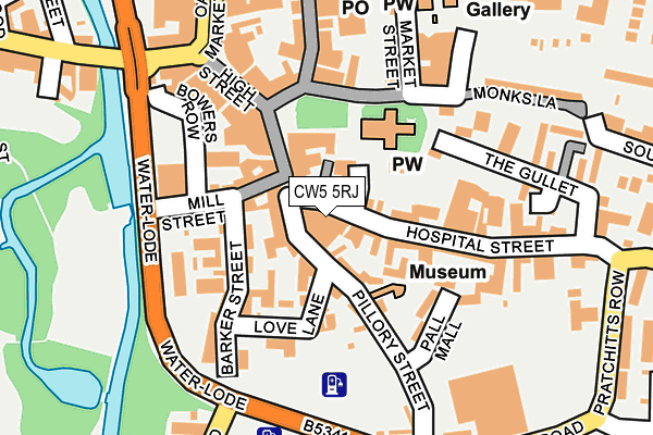 CW5 5RJ map - OS OpenMap – Local (Ordnance Survey)