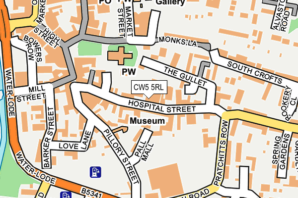 CW5 5RL map - OS OpenMap – Local (Ordnance Survey)