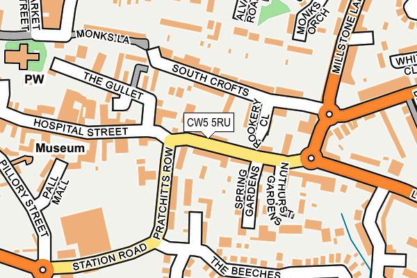CW5 5RU map - OS OpenMap – Local (Ordnance Survey)