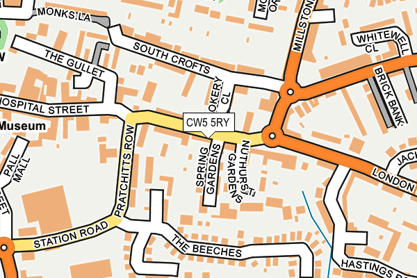 CW5 5RY map - OS OpenMap – Local (Ordnance Survey)