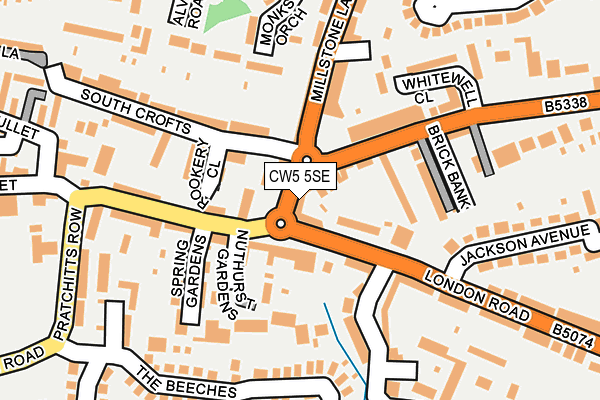 CW5 5SE map - OS OpenMap – Local (Ordnance Survey)