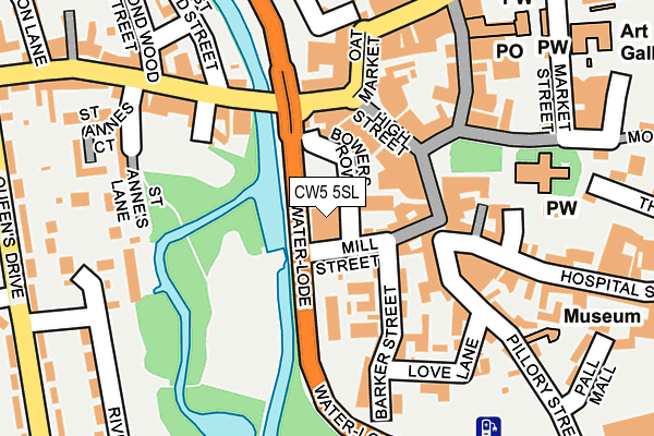 CW5 5SL map - OS OpenMap – Local (Ordnance Survey)