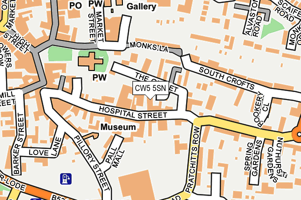CW5 5SN map - OS OpenMap – Local (Ordnance Survey)