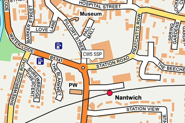 CW5 5SP map - OS OpenMap – Local (Ordnance Survey)