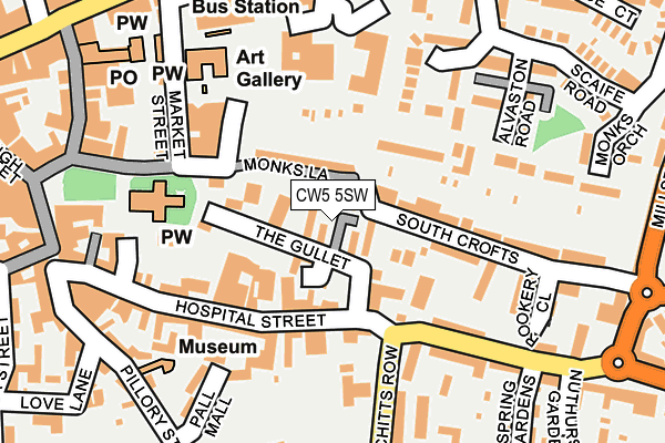 CW5 5SW map - OS OpenMap – Local (Ordnance Survey)