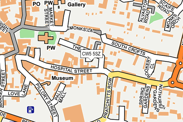 CW5 5SZ map - OS OpenMap – Local (Ordnance Survey)