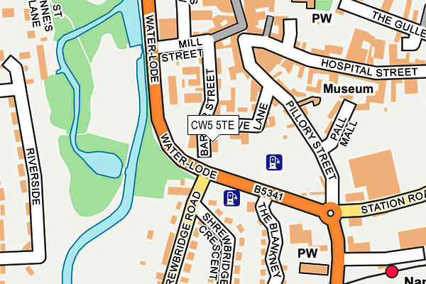 CW5 5TE map - OS OpenMap – Local (Ordnance Survey)