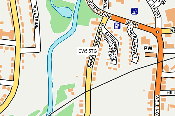 CW5 5TG map - OS OpenMap – Local (Ordnance Survey)