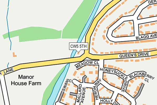 CW5 5TH map - OS OpenMap – Local (Ordnance Survey)