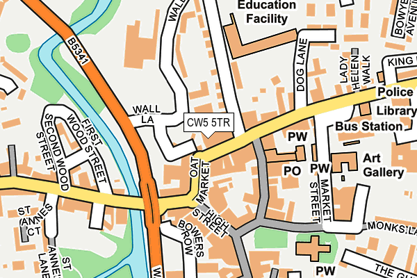 CW5 5TR map - OS OpenMap – Local (Ordnance Survey)