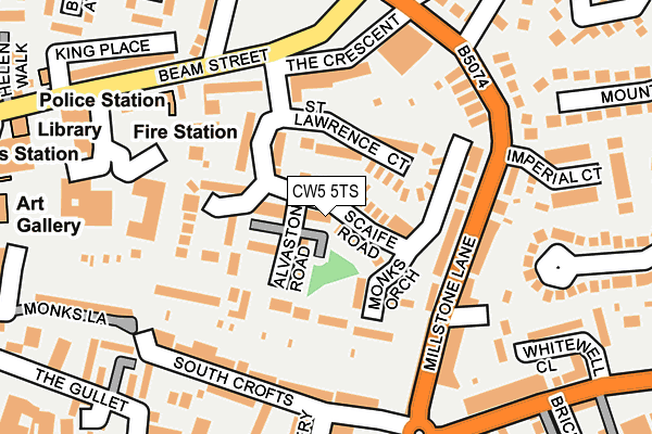 CW5 5TS map - OS OpenMap – Local (Ordnance Survey)
