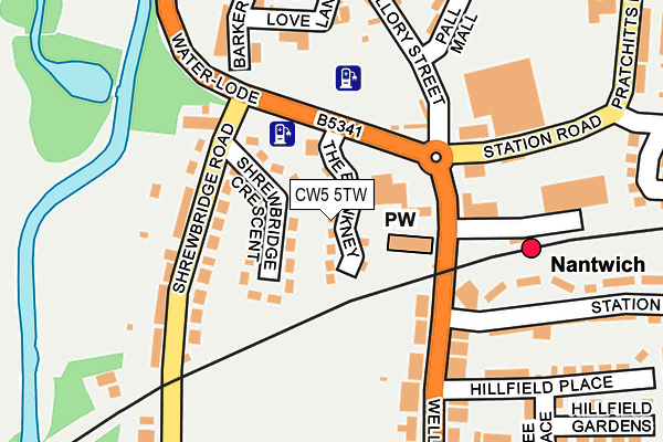 CW5 5TW map - OS OpenMap – Local (Ordnance Survey)