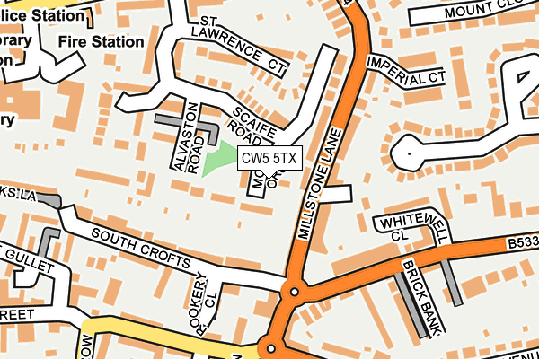 CW5 5TX map - OS OpenMap – Local (Ordnance Survey)