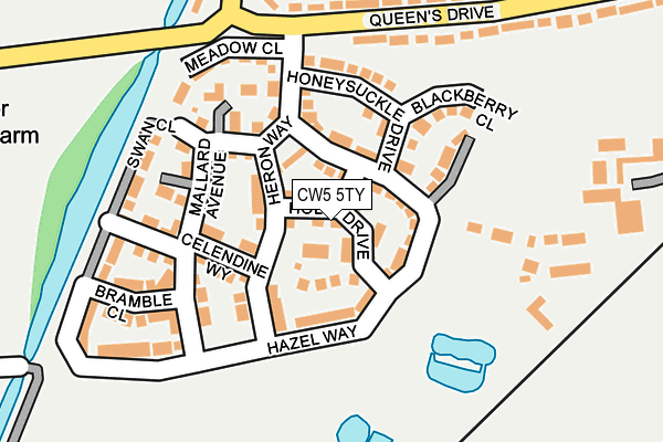 CW5 5TY map - OS OpenMap – Local (Ordnance Survey)