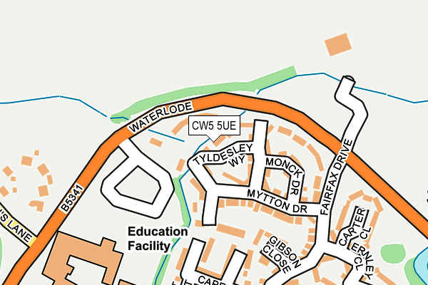 CW5 5UE map - OS OpenMap – Local (Ordnance Survey)