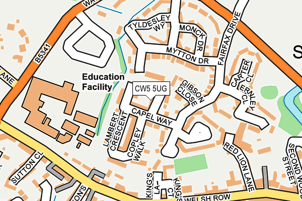 CW5 5UG map - OS OpenMap – Local (Ordnance Survey)