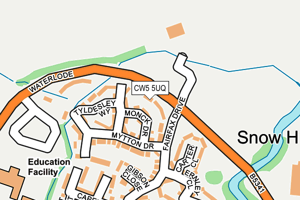 CW5 5UQ map - OS OpenMap – Local (Ordnance Survey)