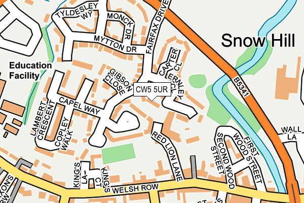 CW5 5UR map - OS OpenMap – Local (Ordnance Survey)