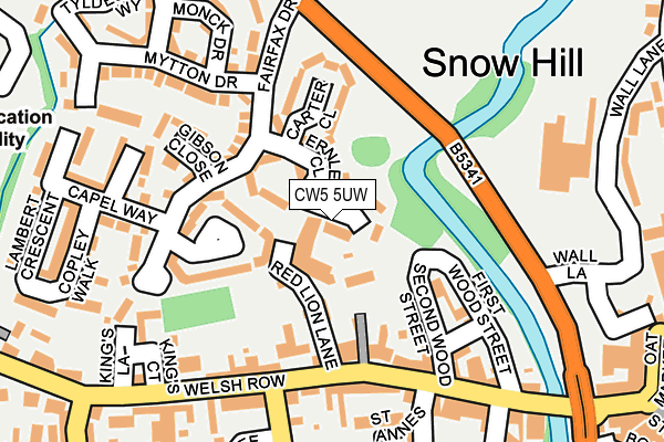 CW5 5UW map - OS OpenMap – Local (Ordnance Survey)
