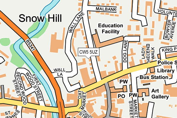 CW5 5UZ map - OS OpenMap – Local (Ordnance Survey)