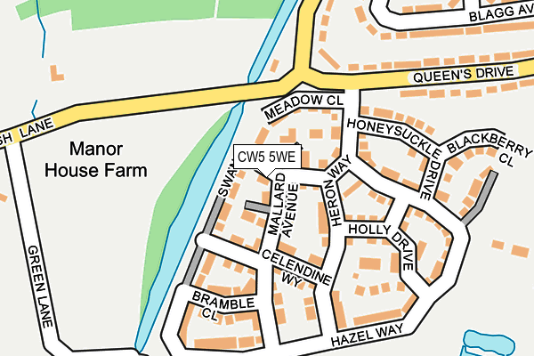 CW5 5WE map - OS OpenMap – Local (Ordnance Survey)